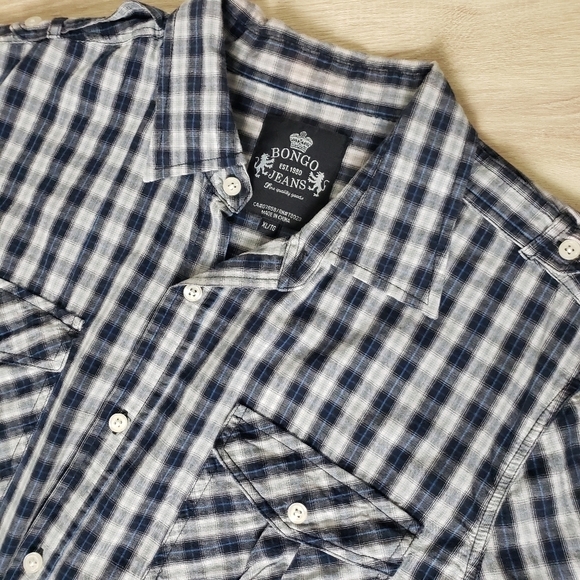 Bongo Plaid Button Down Shirt XL - Picture 4 of 9